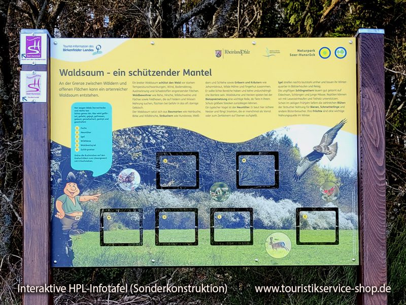 Interaktive HPL-Infotafel (Sonderkonstruktion)